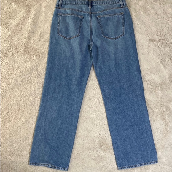 LOFT Blue Straight Leg Patchwork Denim - Picture 3 of 7